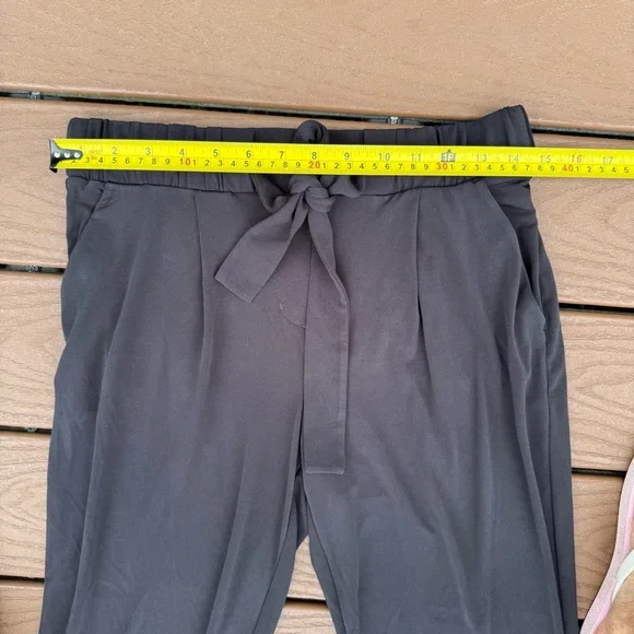 Express Womens Pants Black Size S Ankle High Rise Belted - Picture 7 of 7